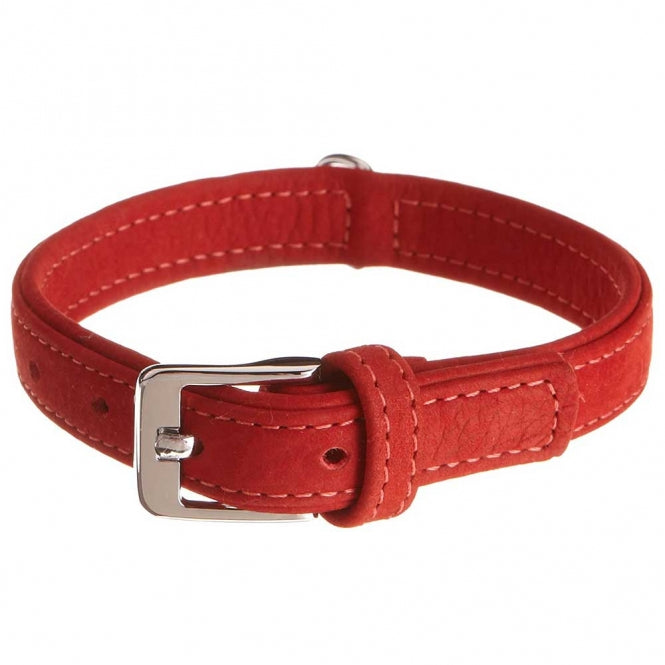 Karlie Halsband Buffalo aus Kalbsleder - Rot - 55 cm/30 mm