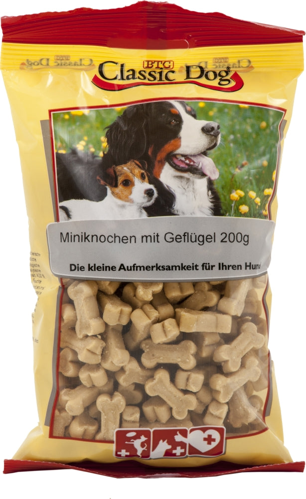 Classic Dog Snack Miniknochen mit Geflügel 200g