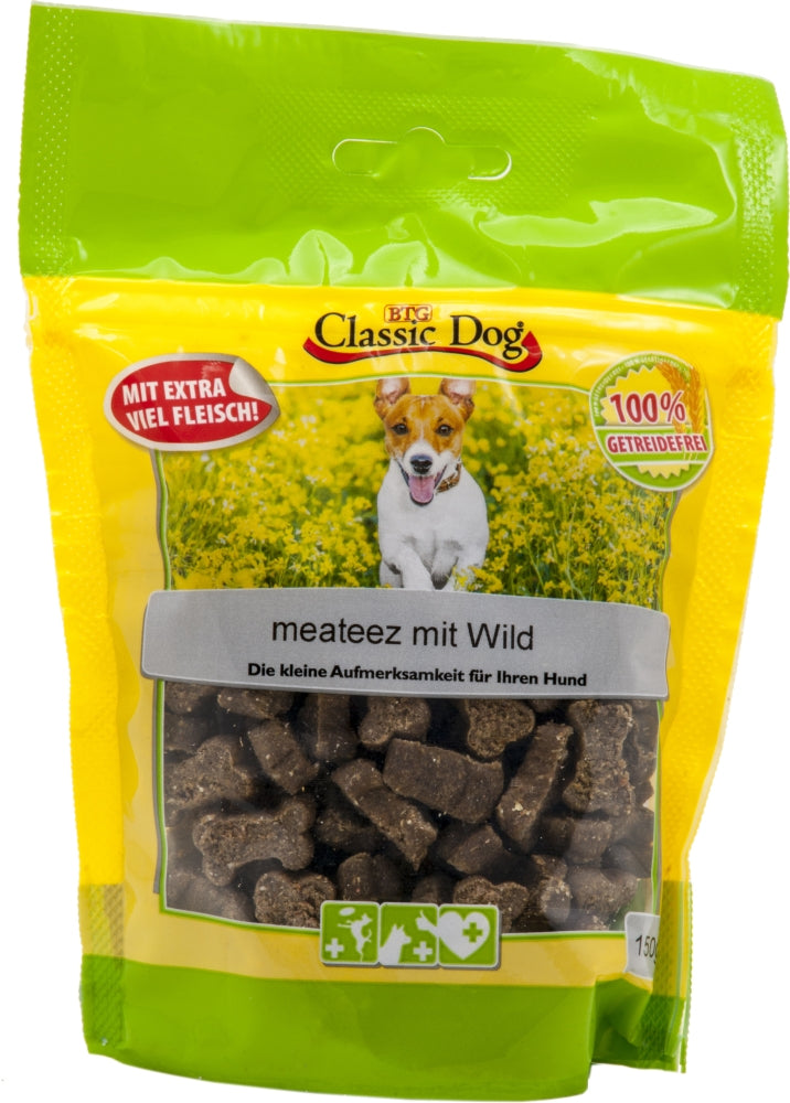 Classic Dog Snack meateez mit Wild 150g