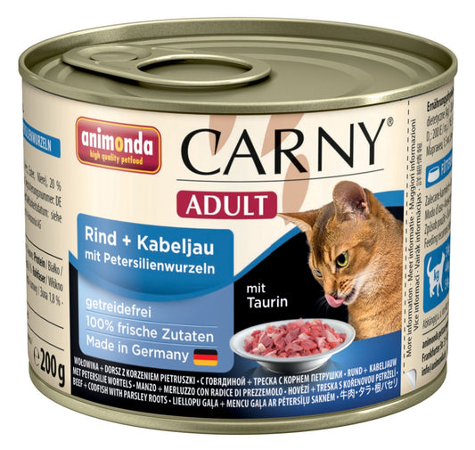 Animonda Cat Dose Carny Adult Rind & Kabeljau & Petersilienwurzeln - 200 g