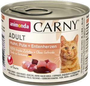 Animonda Cat Dose Carny Adult Huhn & Pute & Entenherzen - 200 g