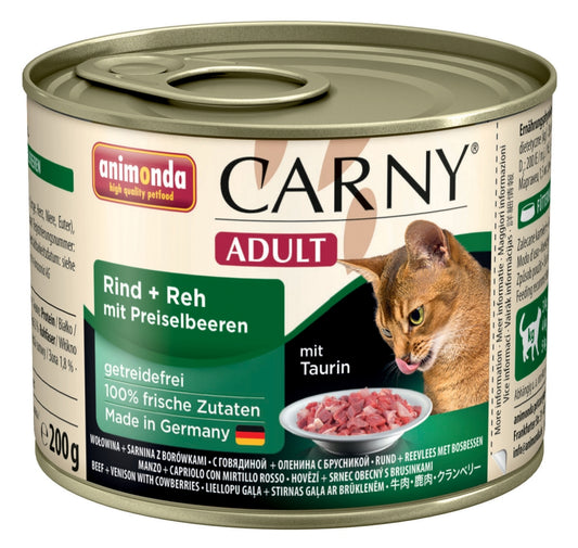 Animonda Cat Dose Carny Adult Rind & Reh & Preiselbeeren - 200 g