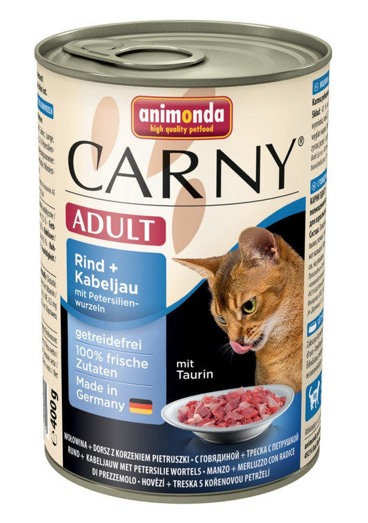 Animonda Cat Dose Carny Adult Rind & Kabeljau & Petersilienwurzeln - 400 g