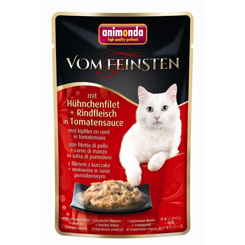 Animonda vom Feinsten mit Hühnchenfilet & Rindfleisch in Tomatensauce 50g