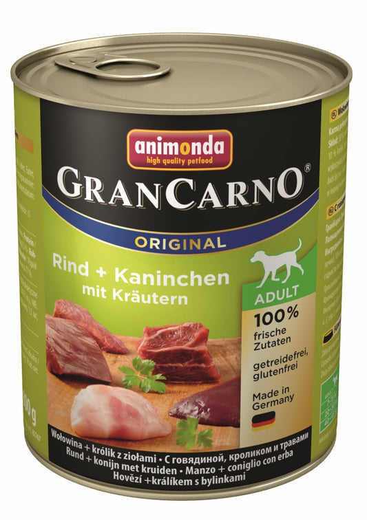 Animonda GranCarno Adult Rind & Kaninchen mit Kräutern 800g