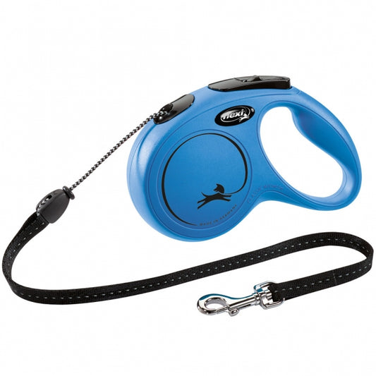 FLEXI Rollleine New CLASSIC Seil - 5m, bis 20kg - Blau