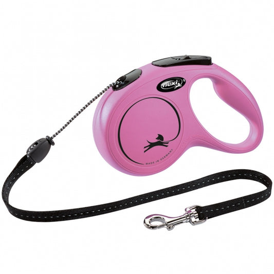 FLEXI Rollleine New CLASSIC Seil - 5m, bis 20kg - Pink