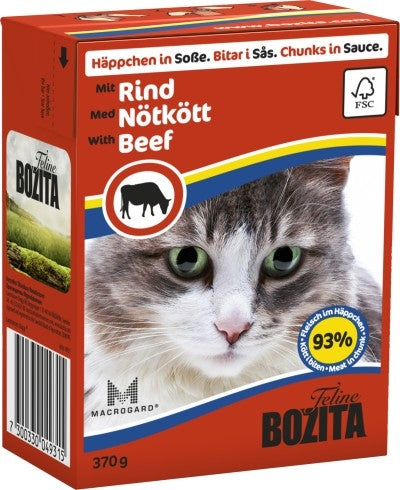 Bozita Cat Tetra Recard Häppchen in Soße Rind 370g