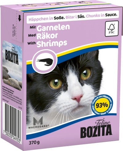 Bozita Cat Tetra Recard Häppchen in Soße Garnelen 370g