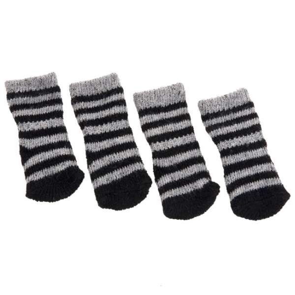 Karlie Doggy Socks Hundesocken 4er Set - Schwarz/Grau - L