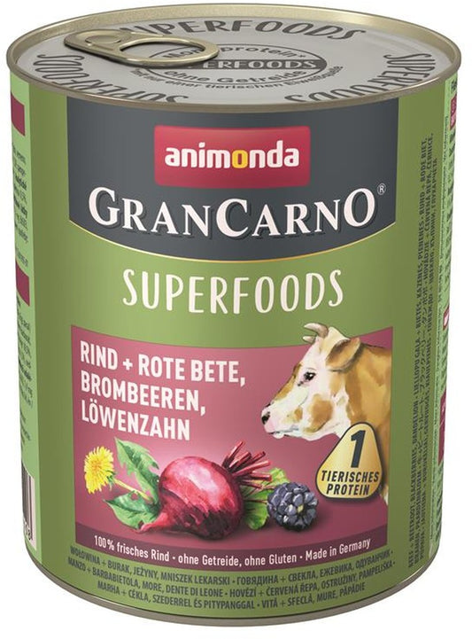 Animonda GranCarno Adult Superfood Rind & Rote Beete - 800 g