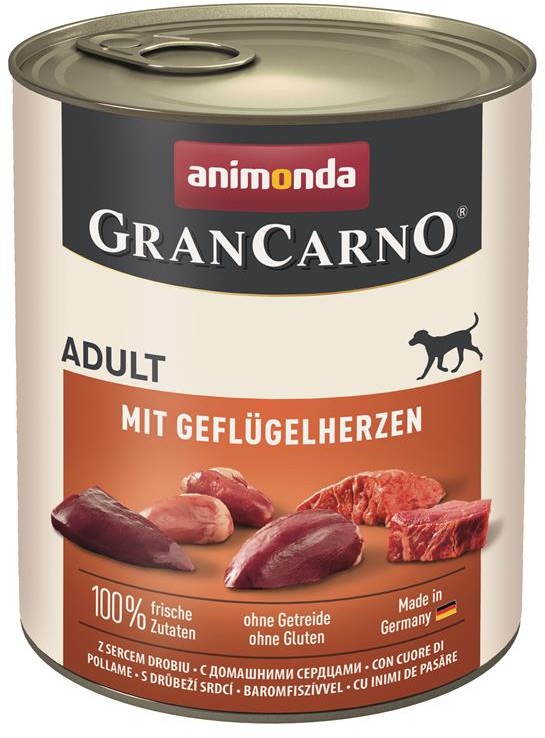 Animonda GranCarno Adult mit Geflügelherzen - 800 g