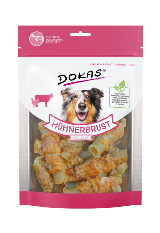 Dokas Dog Hühnerbrust Kaurolle 250 g