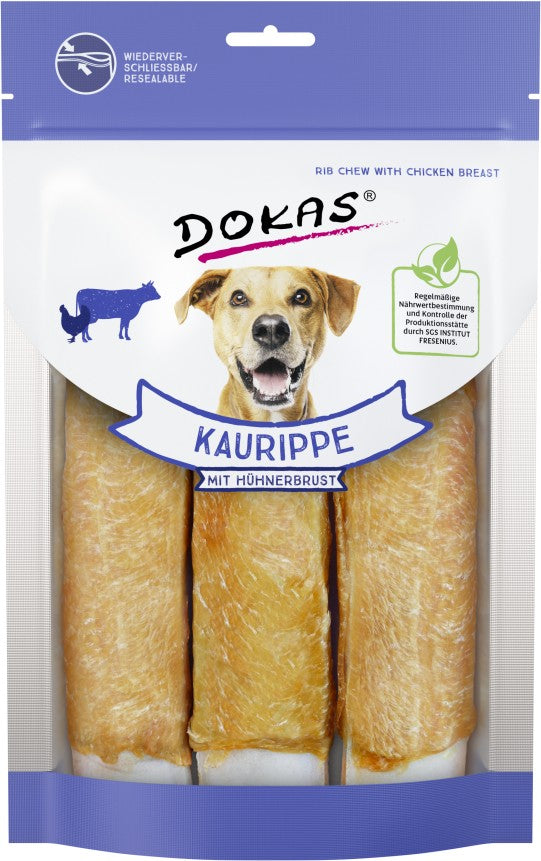 Dokas Hundesnack Kaurippe mit Hühnerbrustfilet 210g