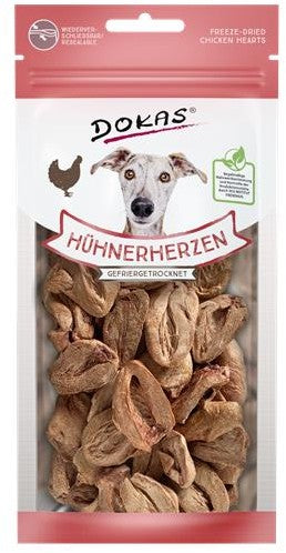 Dokas Snack Hühnerherzen gefriergetrocknet 22g