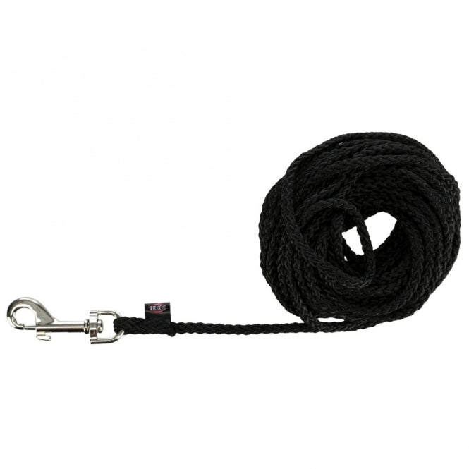 Trixie Schleppleine aus Nylon - schwarz, 15 m