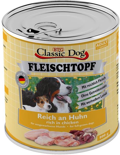 Classic Dog Fleischtopf Huhn 800g