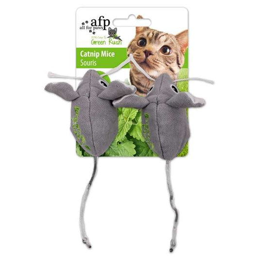 All for Paws Green Rush Catnip Mäuse - 2er Pack