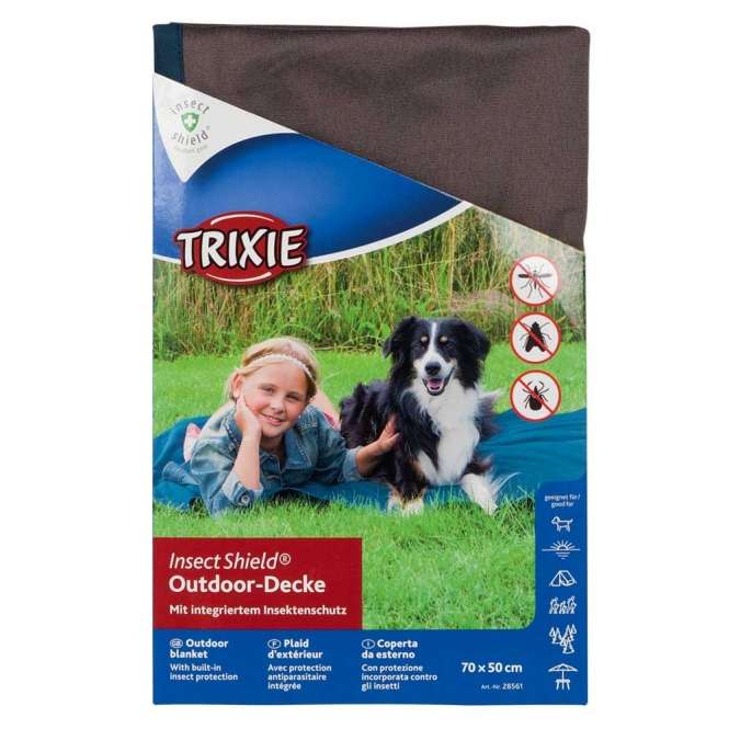 Trixie Insect Shield® Outdoor-Decke - Dunkelblau - 150 x 100 cm