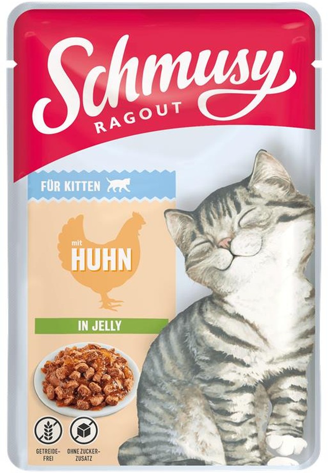 Schmusy Ragout Kitten mit Huhn in Jelly 100g