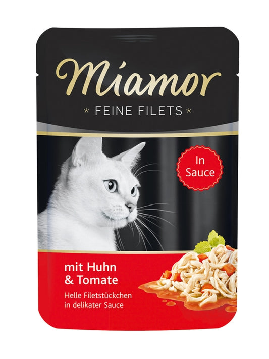 Miamor Portionsbeutel Feine Filets 100g - Feine Filets Huhn & Tomatenjelly