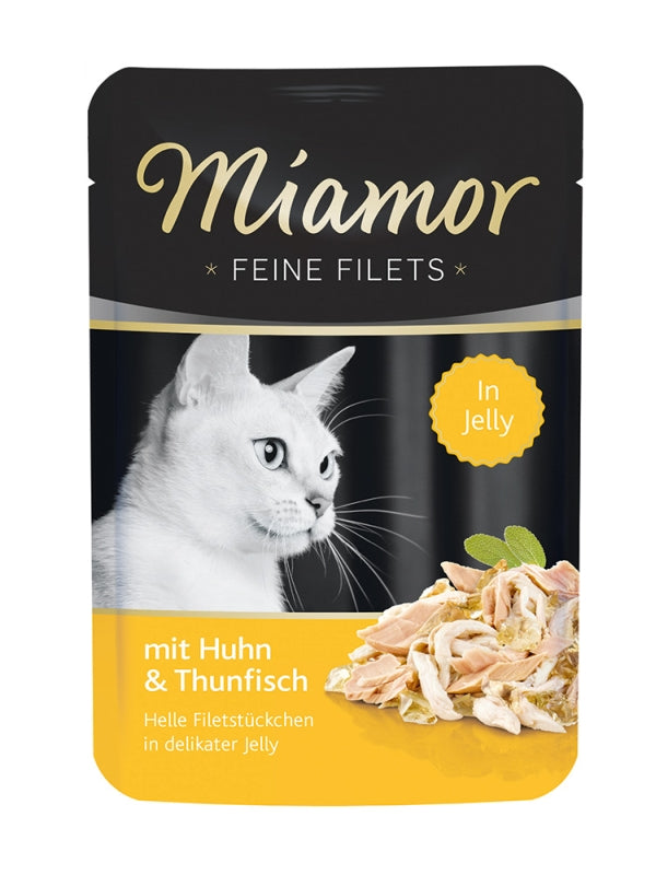 Miamor Feine Filets 100g - Filets Huhn & Thun