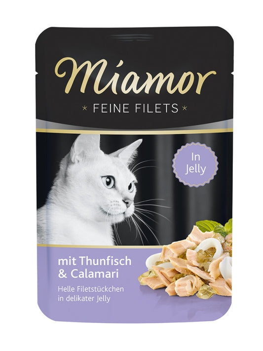 Miamor Feine Filets Portionsbeutel 100g - Thun & Calamari