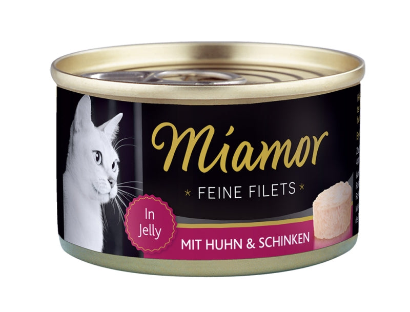 Miamor Feine Filets 100g - Filets Huhn, Schinken & Reis