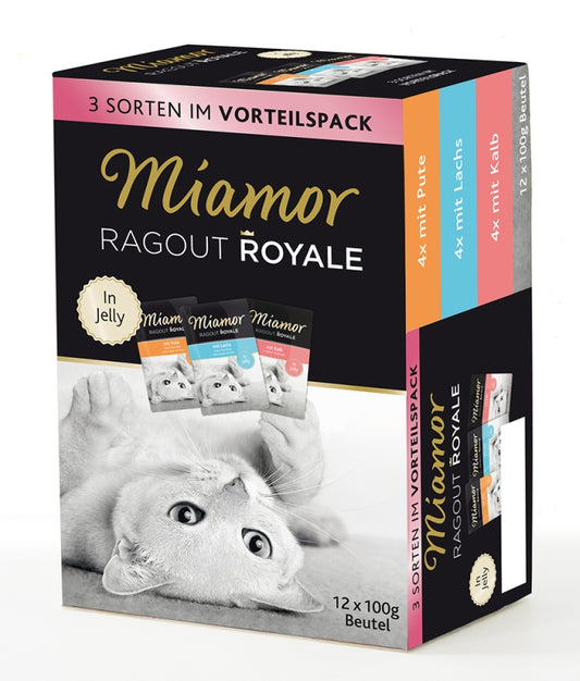 Miamor MP Ragout Royale in Jelly Lachs, Pute, Kalb 12x100g