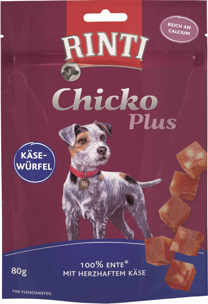 Rinti Chicko Käsewürfel mit Ente 80g