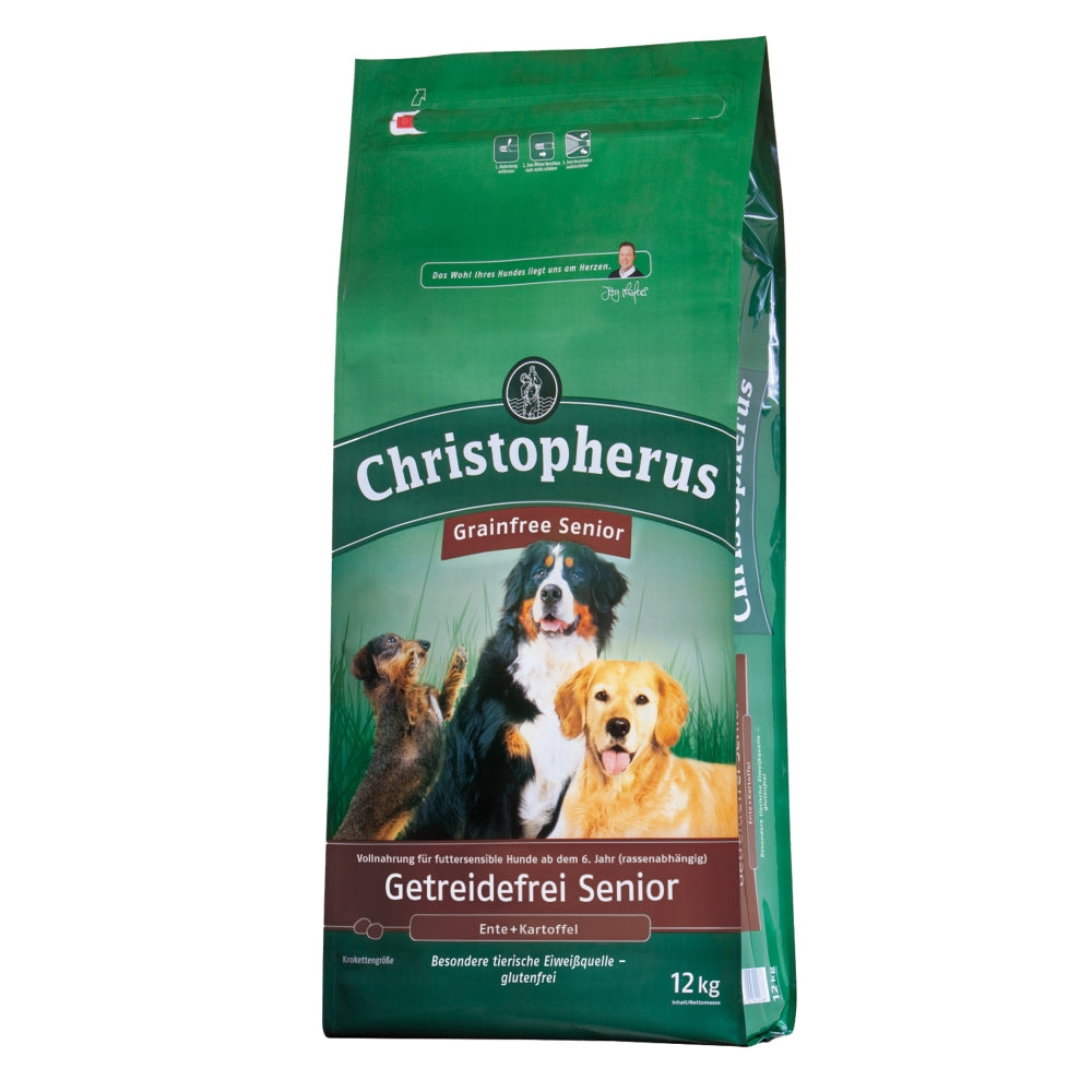 Christopherus Getreidefrei Senior Ente + Kartoffel - 12 kg