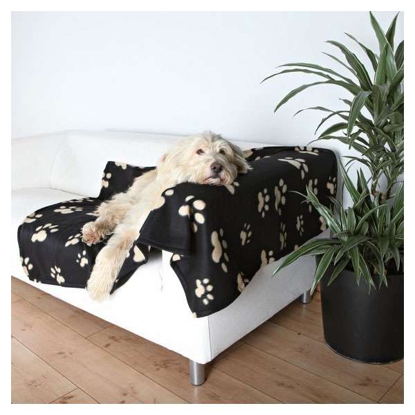 Trixie Fleecedecke Barney - 150 x 100cm, schwarz-beige