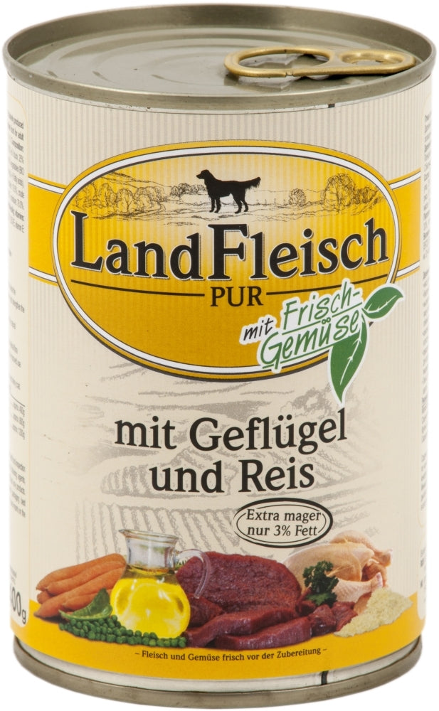 Landfleisch Classic Geflügel & Reis extra mager - 400 g