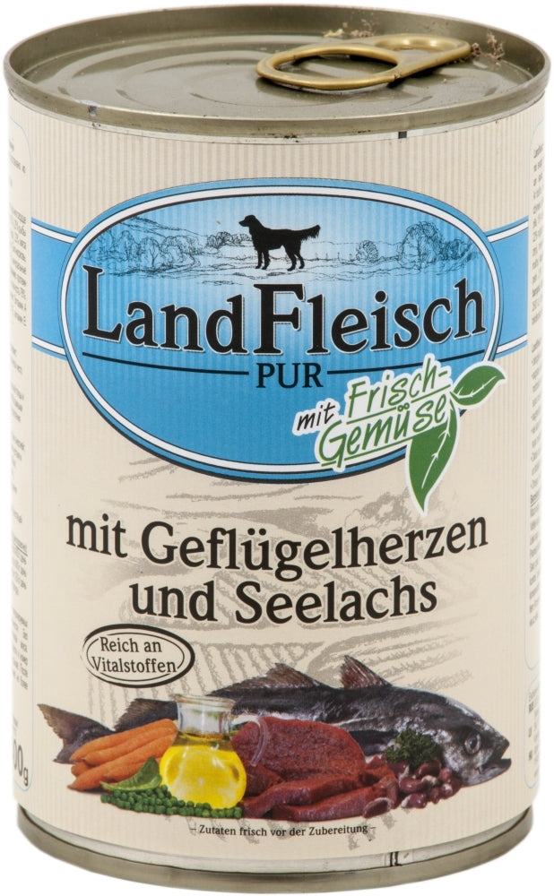 Landfleisch Classic 400g - Geflügelherzen & Seelachs