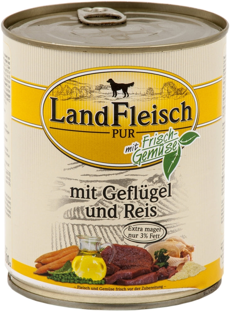 Landfleisch Classic Geflügel & Reis extra mager - 800 g