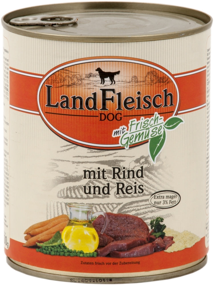 Landfleisch Classic 800g - Rind & Reis extra mager