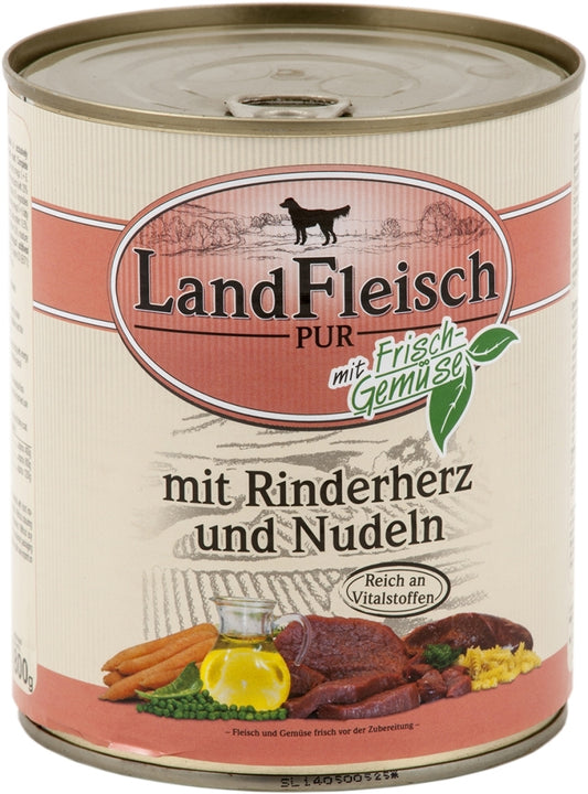 Landfleisch Classic Rinderherzen & Nudeln - 800 g