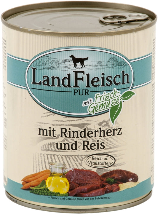 Landfleisch Classic Rinderherzen & Reis - 800 g