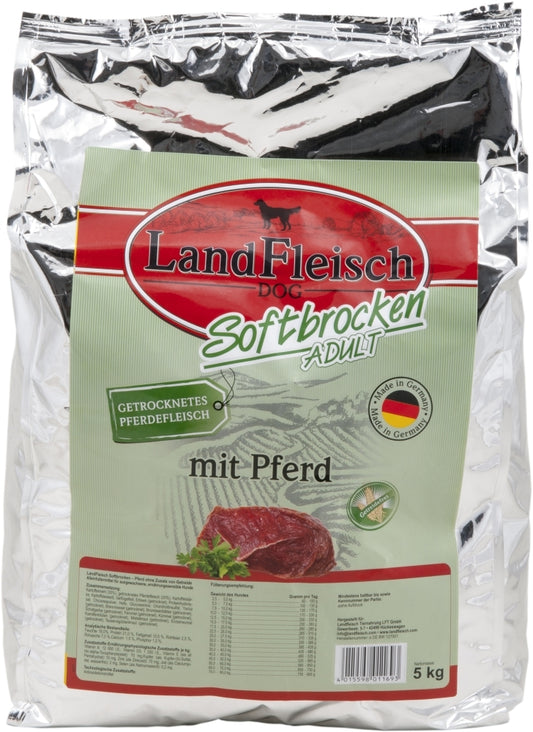 Landfleisch Softbrocken mit Pferd - 5 Kg