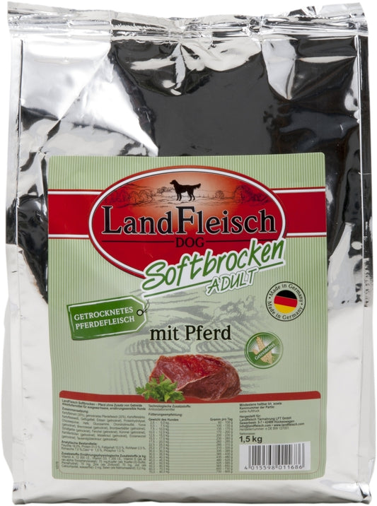 Landfleisch Softbrocken mit Pferd - 1,5 Kg