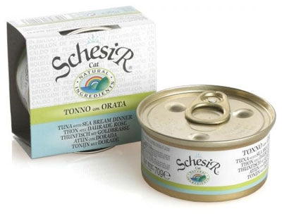 Schesir Dose in Brühe Thunfisch & Goldbrasse 70g