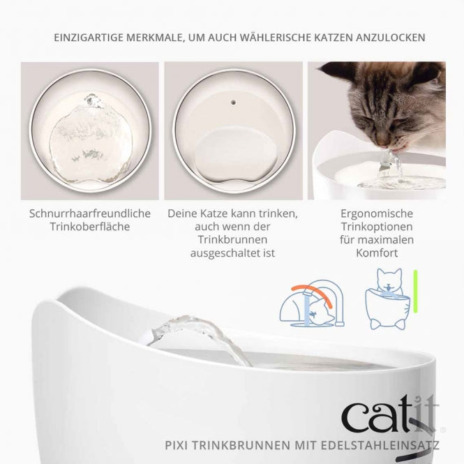 Catit PIXI Trinkbrunnen mit Edelstahleinsatz