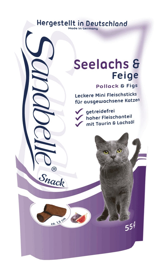 Sanabelle Snack mit Seelachs & Feige 55g