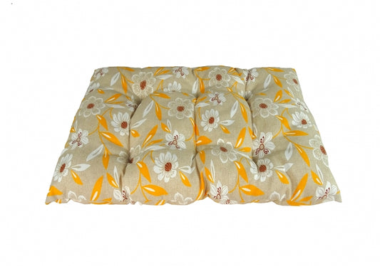 CARBONE Hundekissen Bomba, 55 x 90 cm - Blumen-gelb