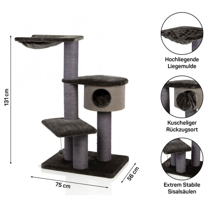 CanadianCat® Kratzbaum Coony 130 - grau