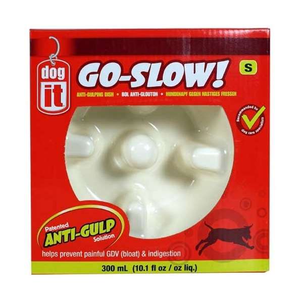 DOGIT Go-Slow Anti-Schling-Napf Blau 1200 ml