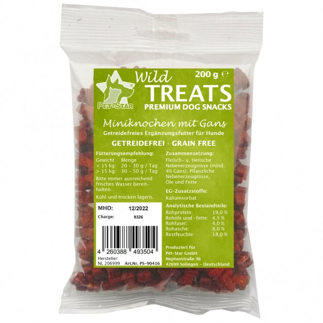 Wild Treats Miniknochen getreidefrei Gans - 200g