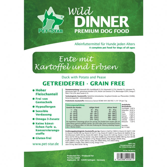 Wild Dinner Ente - Getreidefrei - 500 g